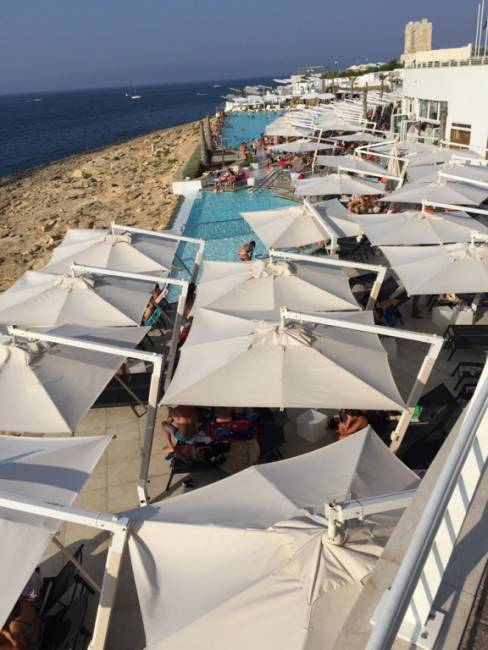 Зонт профессиональный 3х4 м Pompei Braccio белый, слоновая кость 3000х4000 мм