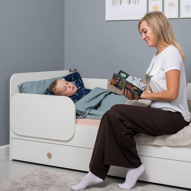 Бортик универсальный для кровати Джастин 17.51 цвет белый шагрень Бортик универсальный для кровати Джастин 17.51 цвет белый шагрень